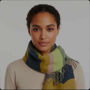 Fraas Abstract Cashmink Oversized Scarf. 64in by 13in